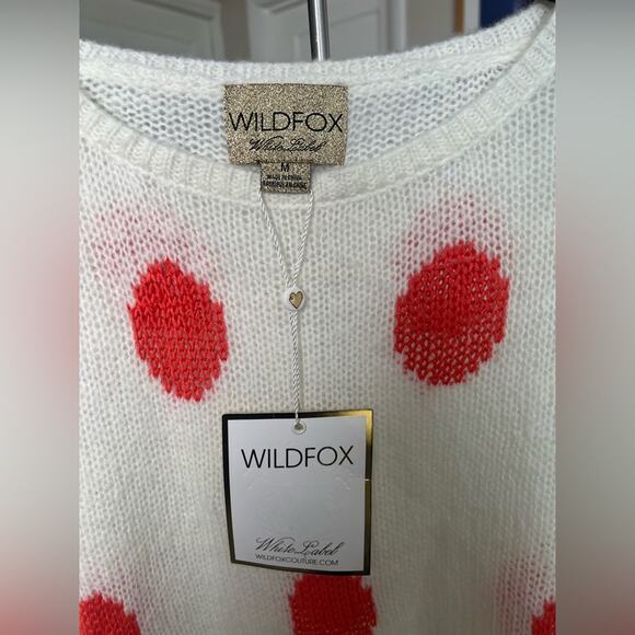 NWT Wildfox Cream Sweater with Polka Dots - M - Picture 4 of 5